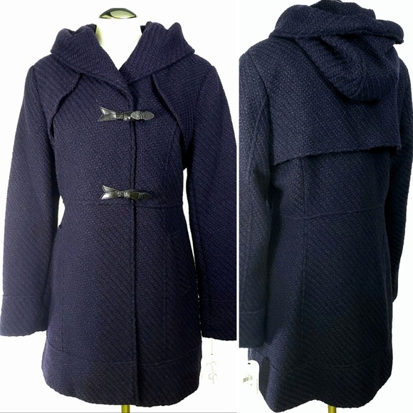 Jessica Simpson Jackets & Blazers - Jessica Simpson Wool Toggle Duffle Hood Coat NWT